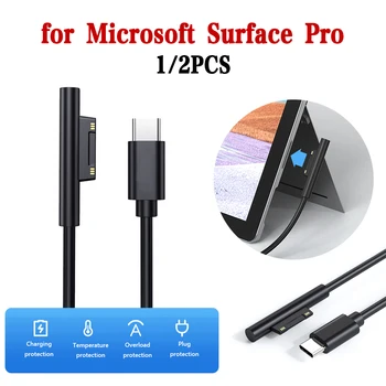 1/2 Шт. Источник Питания USB Type-C Быстрая Зарядка для Microsoft Surface Pro 7 3 4 5 6 15 В 3A PD Зарядное Устройство Для Планшета Кабель-Адаптер Шнур