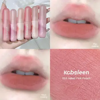 Lip Mud 6 Color Soft Mist Стойкий бархатный матовый шелковисто-гладкий макияж губ Красный оттенок увлажняющей косметики Lipstick 2