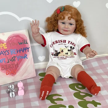 NPK 60cm Reborn Baby Doll Зои Реалистичная Мягкая Кукла Для Новорожденных с Приятным Телом Ручной работы с Краской Genesis, Видимыми Прожилками, Несколькими слоями