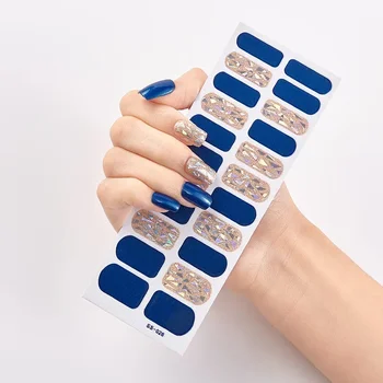 Коллекция наклеек для дизайна ногтей с 22 бриллиантами, маникюр, полоски лака для ногтей 