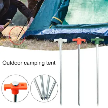 Колья для палатки, колышки для кемпинга, прочные наружные колышки для кемпинга, сверхпрочные колья для палатки со светоотражающими оттяжками, коррозия для палаток
