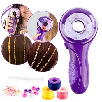Машинка для плетения косичек Инструмент для укладки волос Инструмент для укладки волос своими руками с крючком для волос Резинка Машинка для закручивания волос Забавный подарок Подарки для детей
