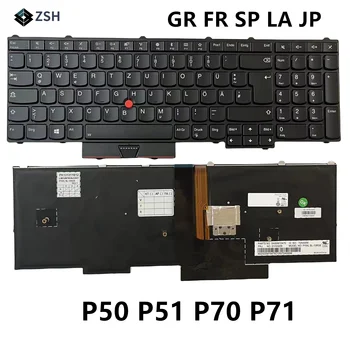 Новая клавиатура с подсветкой на немецком/французском/испанском/латинском / японском языках для ноутбука Lenovo Thinkpad P71 P51 P70 P50 с подсветкой клавиатуры