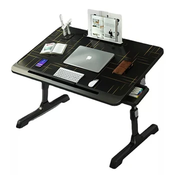 Прикроватный Письменный Стол Маленький Столик для Ноутбука большого размера, Складной Стол Для студентов Общежития, Письменный Стол на коленях
