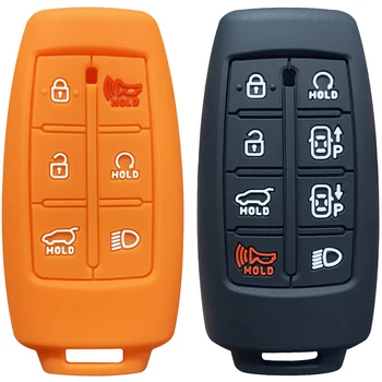 Силиконовый чехол для ключей от автомобиля Hyundai genesis GV80 G80 GV70 Держатель дистанционного ключа Защита автоаксессуаров 6/8 кнопок
